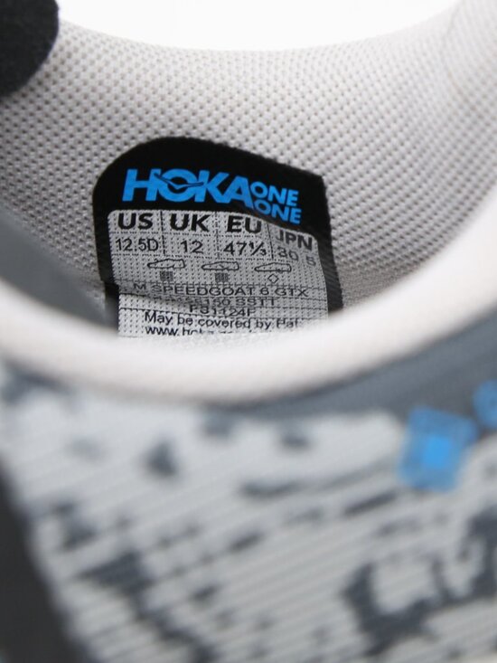 Hoka Speedgoat 6 GTX Men\'s Sneakers Athletic Shoes Size 12.5 D Gray Blue EUC main image 5